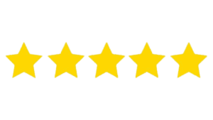 star review icon featuring simple yellow stars on a transparent background