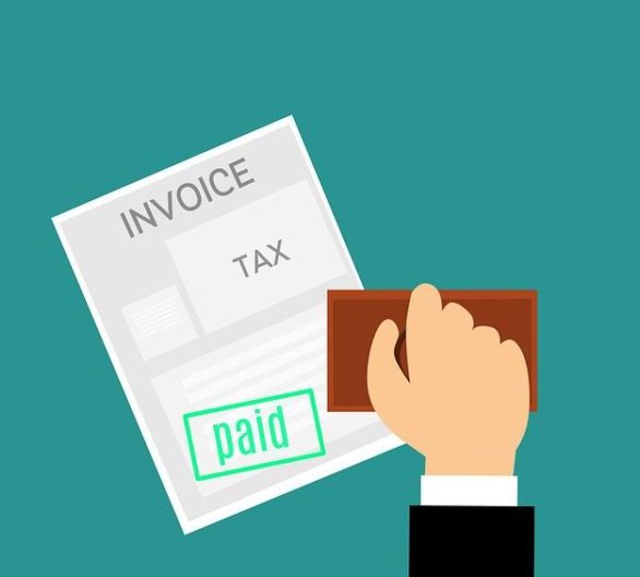Animated Image Shows A Stamped Invoice To Acknowledge Tax Payment