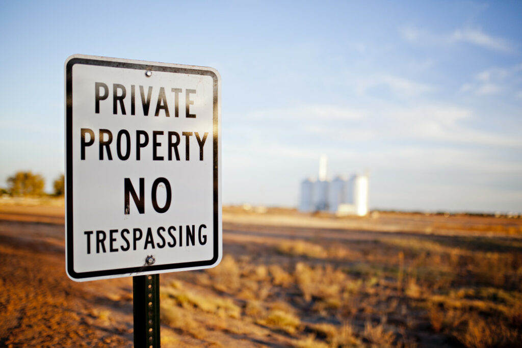 A No Trespassing Sign